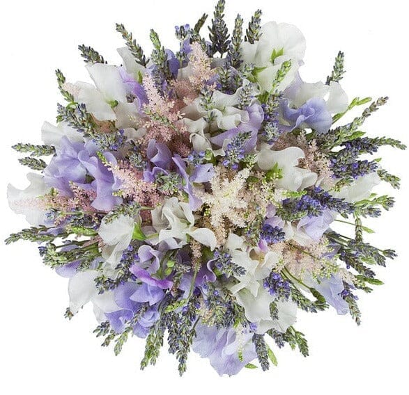 Pastel Sweet Pea with Laavender Bridal Bouquet