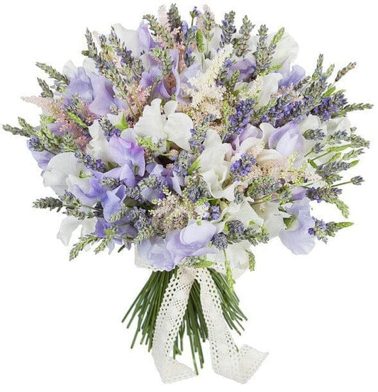 Pastel Sweet Pea with Laavender Bridal Bouquet