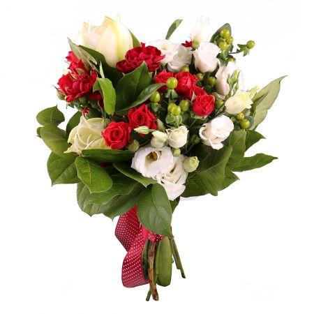 Bouquet of White Amaryllis with Green Berry